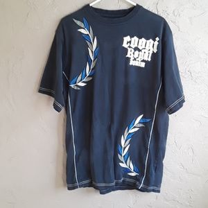 Pre Owned Coogi XL Royal Denim Short Sleeve Shirt